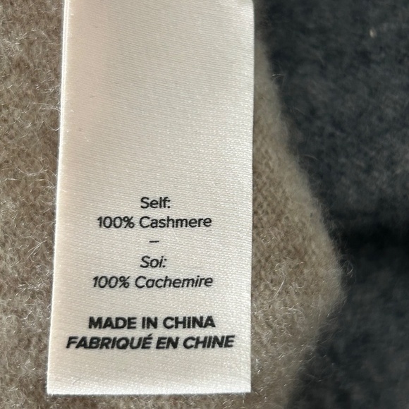 Cinq a Sept Esme Cashmere Sweater Oatmeal/Heather Grey XS - Picture 10 of 10